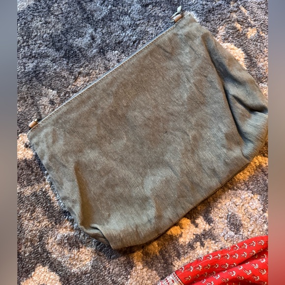 Handbags - Gray Canvas Pouch